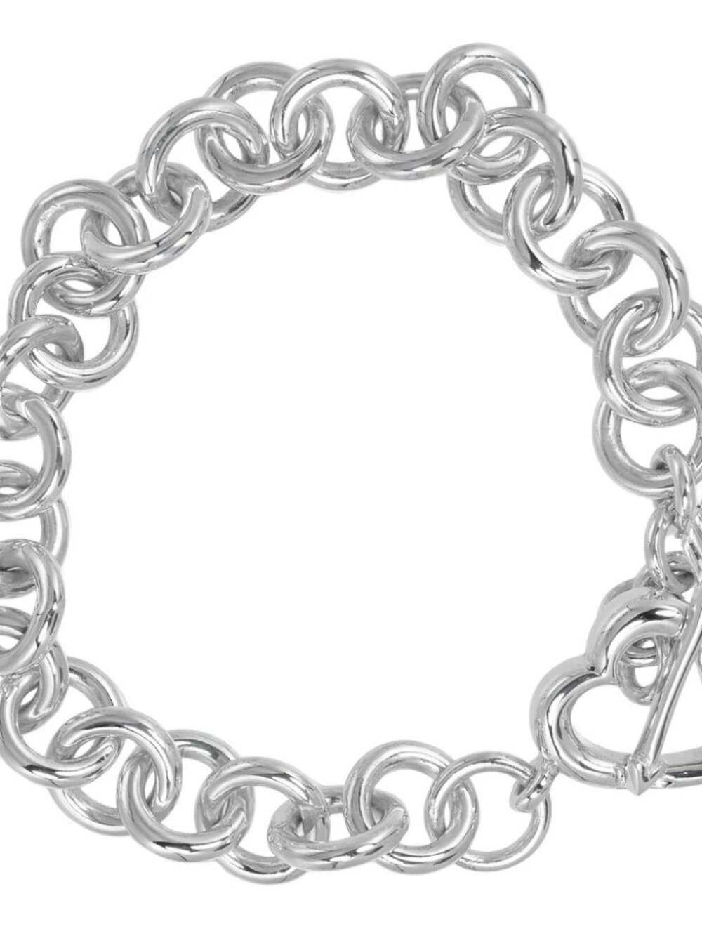 TIFFANY&Co. Heart & Arrow Toggle Bracelet Silver925 33.5g Women